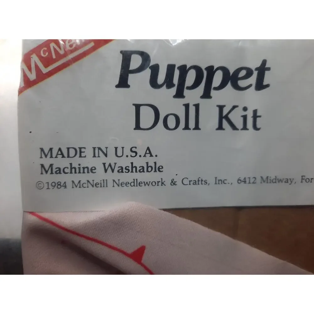 Vintage McNeill Needlework & Crafts Puppet Doll Kit No 6119 Jumping Jimmy 14